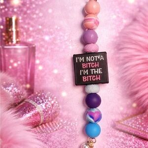 Colorful Beaded bag charm/keychain